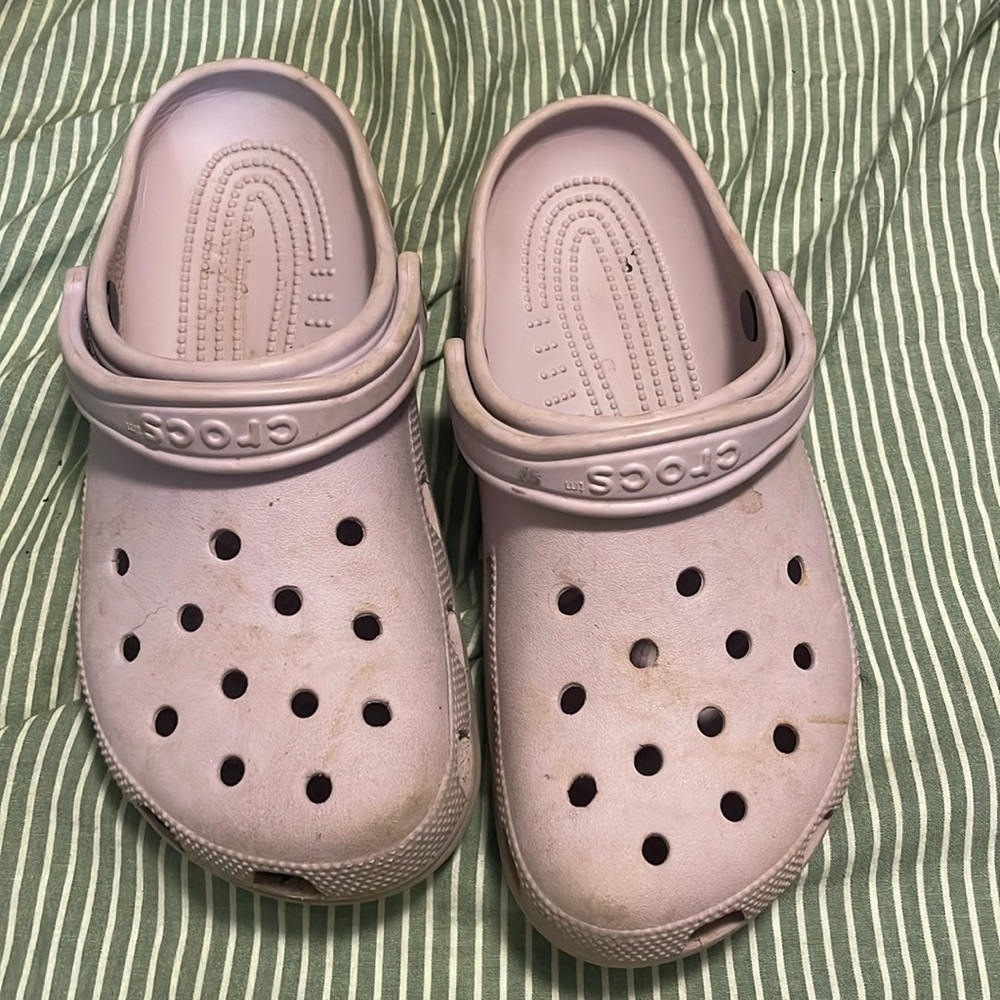 purple crocs
